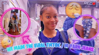 HOW TO DIY THE VIRAL TIKTOK YARN JEANS