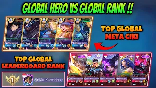 PARTY TOP GLOBAL HERO VS TOP GLOBAL 1 LEADERBOARD RANK❗️WILL KNOW HENX - MOBILE LEGENDS