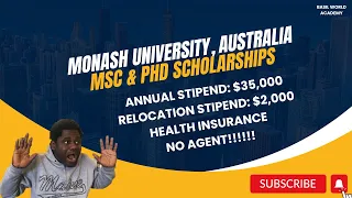 Fully Funded Scholarship for international students in Australia, 2024: MSc and PhD