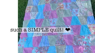 such a SIMPLE quilt to make | tumbler quilt | scrap quilt | make a quilt today