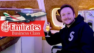 Emirates A380 Business Class Experience | Manchester to Dubai Travel VLOG