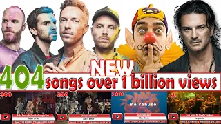 All 404 songs with over 1 billion views - Jan. 2024 №36