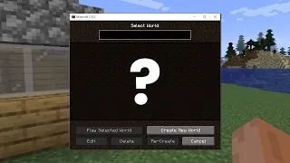 Restore a Missing Minecraft World (Java Edition)