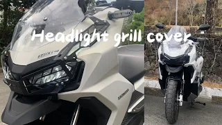 DIY INSTALLATION OF HEADLIGHT GRILL COVER + FRONT BEAK COVER FOR HONDA ADV 160