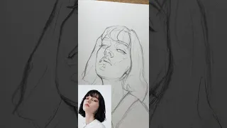 How to draw face looking up using the loomis method