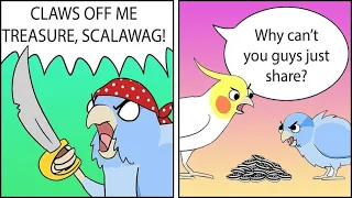 Funny Comics With A Parrot Twist #6 | Webcomic Dub