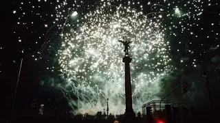 Praha, firework 2018. Новогодний салют (novoroční ohňostroj) Прага 2018