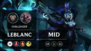 LeBlanc Mid vs Irelia - KR Challenger Patch 9.5