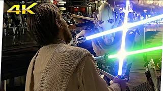 Obi Wan vs General Grievous | Star Wars Episodio III - La Venganza De Los Sith  (2005) 4K (LATINO)