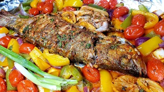 Tastiest Oven Baked Whole Fish Recipe | Oven Baked Sea Bass