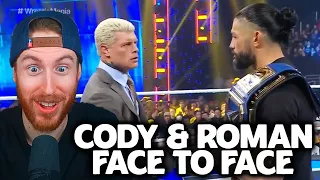 Roman Reigns And Cody Rhodes Face To Face On WWE Smackdown