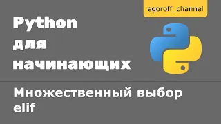 17 Множественный выбор elif Python