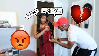 COMING BACK HOME WITH ONLY A TOWEL ON TO SEE MY BOYFRIEND REACTION!! | HILARIOUS