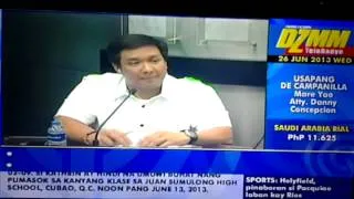 Atty. Roberto Cabrera, LTFRB Director on DZMM