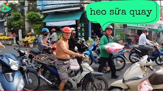 🇻🇳Sáng sớm shiper nổ đơn khủng nguyên con heo sữa quay đi gấp