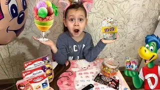 Делаем необычное мороженное  из Растишки.MAKE ICE CREAM FROM YOGURT WITH M&M's AND JELLY BELLY