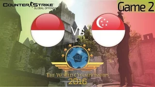 CS:GO TWC 2016 Game 2 : Indonesia VS Singapore (Quarter Final Asian Qualifier)
