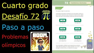 ✅CUARTO GRADO DESAFÍO👉 72 Cambiemos decimales0️⃣🔢