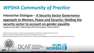 A Security Sector Governance approach to Women, Peace and Security