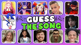 Guess The Meme & Who Is Singing 🎤🎵🔥| Wednesday, MrBeas Salish Matter, Lay Lay, t, Jax, Pomni, Sonic