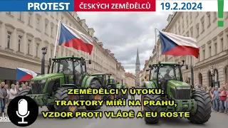 Zemědělci v útoku: Traktory míří na Prahu, vzdor proti vládě a EU roste