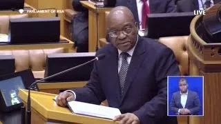 Opposition lawmakers walk out on South African President Zuma