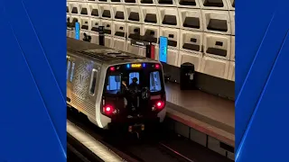 Photo shows person riding on back of Metro rail car | NBC4 Washington