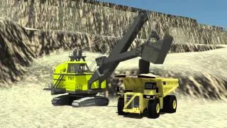 Open Cut Coal Mine Animation