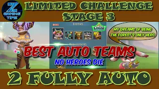 Dream Witch🧙‍♀️ Limited Challenge Stage 3 (2 Best Auto Teams) Part 1 | Saving Dreams | Lords Mobile