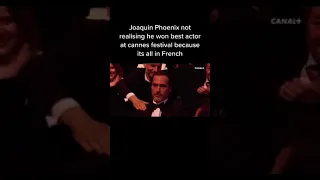 Joaquin Phoenix Not Realizing He Won An Award tiktok cormacsfilms