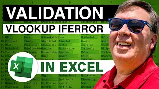 Excel Truel - Data Validation, VLOOKUP, and IFERROR: Episode 1651