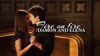 Elena and Damon || Fire on fire