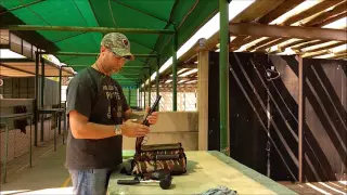 Pedersoli Howdah Hunter .50 cal Double Barrel Pistol with Slow Motion