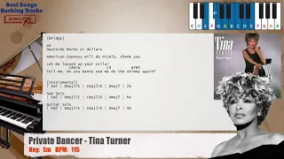 🎹 Private Dancer - Tina Turner Piano Backing Track with chords and lyrics