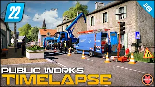 🚧 Restoring Power In A Village Part 2. Connecting Last Properties ⭐ FS22 City Public Works Timelapse