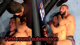 khamzat chimaev vs Li jingliang full fight highlights submission ufc 267 and the reason