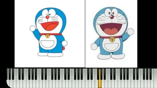 Doraemon Theme Hindi Version - Easy Mobile Piano Tutorial | first time// ( perfect piano).......