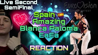 Blanca Paloma - Eaea Spain Live Second Semi-Final -  Eurovision 2023 Reaction