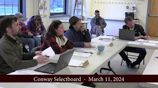 Conway Selectboard  -  March 11, 2024