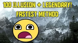 Skyrim Level 100 Illusion Fast and Easy!! 100 Legendary Illusion! Fastest Method!