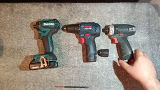 Bosch GSR 12V-30 или Metabo PowerMaxx какой мелкий шурик взять бещёточный или щеточный ТЕСТА НЕТ