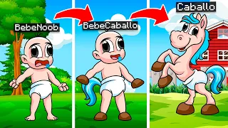 BEBE NOOB SE TRANSFORMO EN CABALLO 😱 BEBE NOOB SE CONVIERTE EN CABALLO en MINECRAFT TROLL