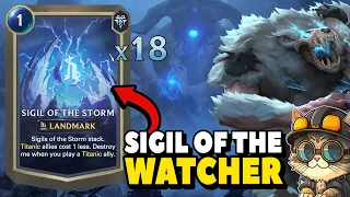 0 Cost Watcher by Stacking the Sigil of the Storm - Lissandra Volibear Akshan - Legends of Runeterra