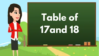 | Learn Multiplication Tables | Table of 17 & 18 | Easy Math with Niketa