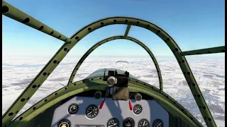 Бой на советском истребителе ЛаГГ-3-11 в симуляторном режиме, War Thunder.