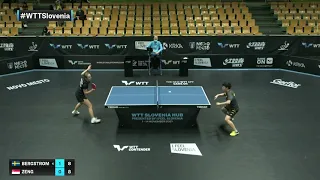 Linda Bergstrom vs Zeng Jian | WTT Contender Novo Mesto 2021 | WS | QF