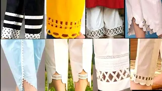 Simple beautiful and attractive capri trouser summer design in bakra eid