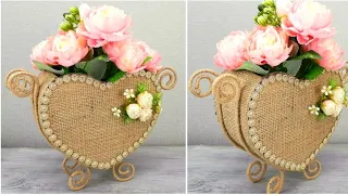 Decorative VASE from Burlap do-it-yourself