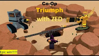 [OUTDATED] ROBLOX Tower Battles | Co-Op Dead End Valley Triumph but its with Zed and Golden Commando