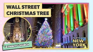 📈 Wall Street Christmas Tree 2022 & Trinity Church - New York Stock Exchange Christmas Tree 2022